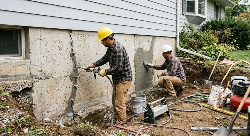 Concrete Foundation Repair in Hyde Park, MA