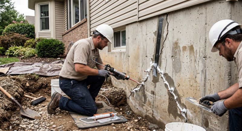 Cracked Foundation Repair in Abington, MA