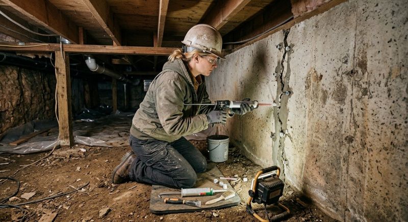 Cracked Foundation Repair in Hanson, MA