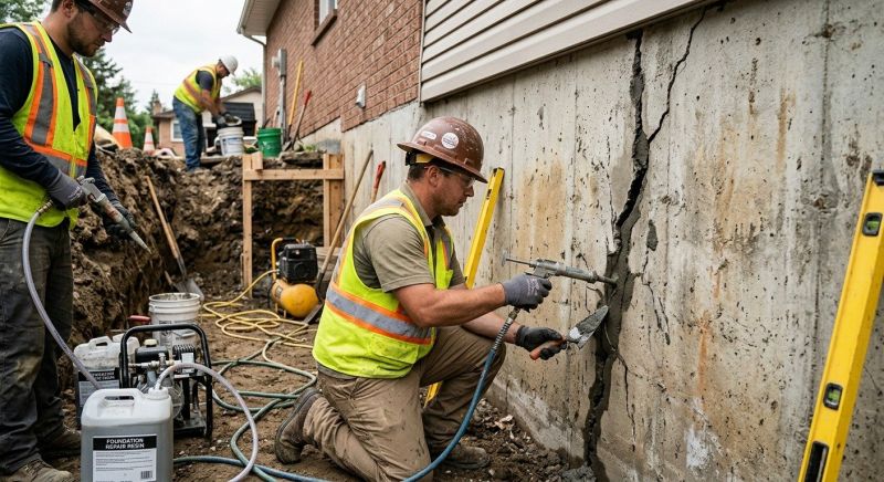 Cracked Foundation Repair in Pembroke, MA