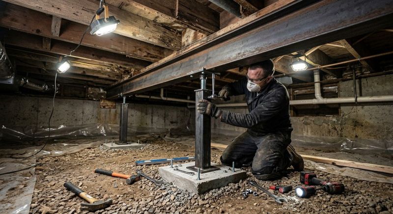 Crawlspace Structural Repair in Scituate, MA