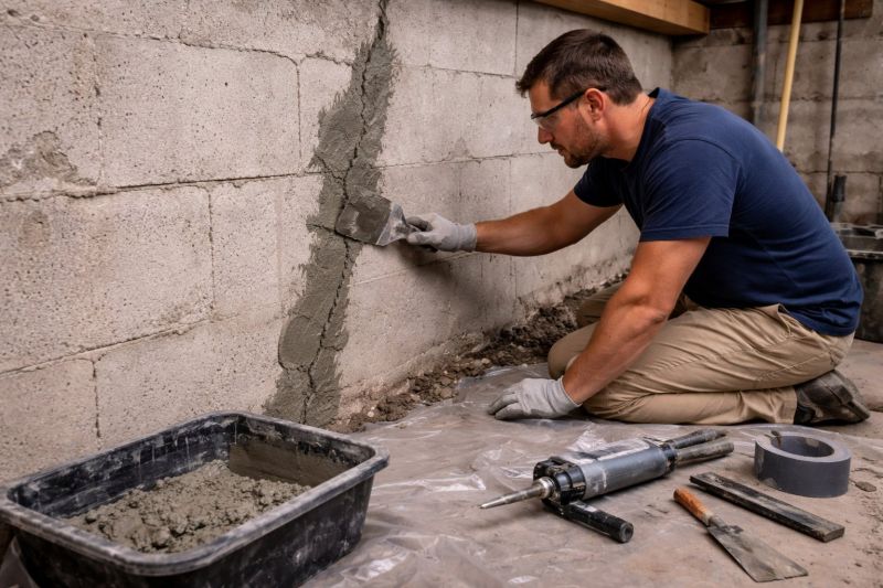 Foundation Crack Repair in Middleboro, MA