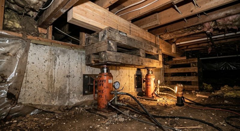 Foundation Jacking in Braintree, MA
