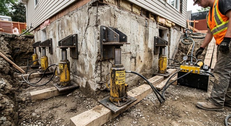 Foundation Jacking in Hanson, MA