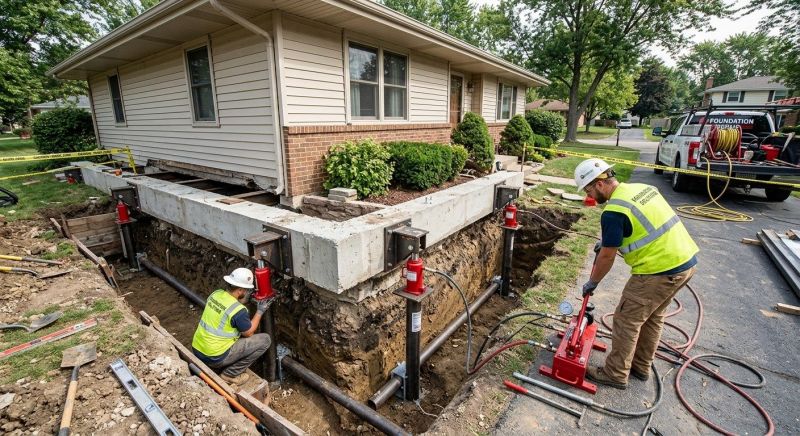 Foundation Jacking in Jamaica Plain, MA