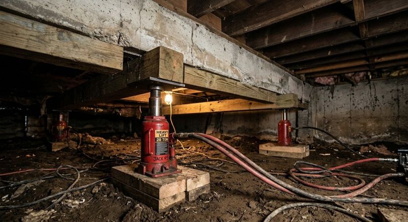 Foundation Jacking in Jamaica Plain, MA