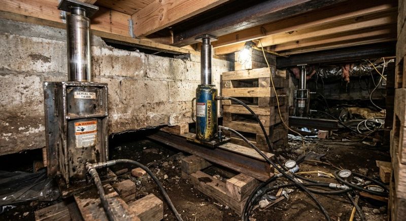 Foundation Jacking in Randolph, MA