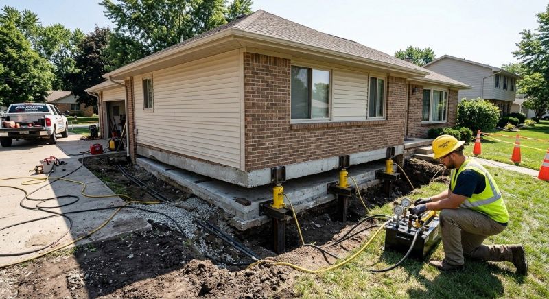 Foundation Lifting in Randolph, MA