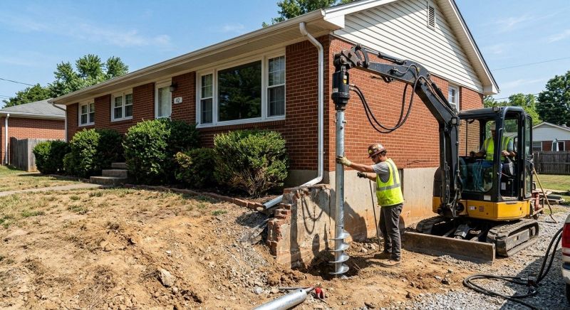 Helical Pile Installation in Scituate, MA