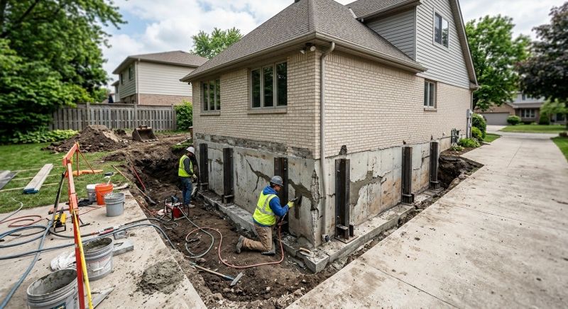 Sinking Foundation Repair in Brighton, MA