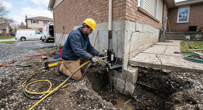 Sinking Foundation Repair in Brighton, MA