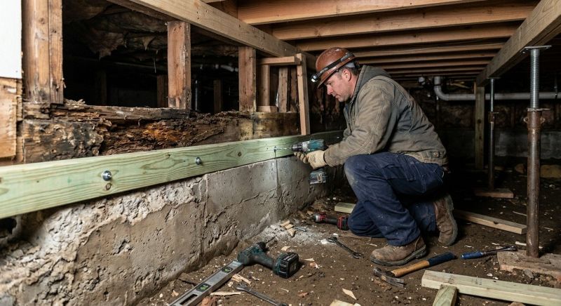 Sinking Foundation Repair in Canton, MA