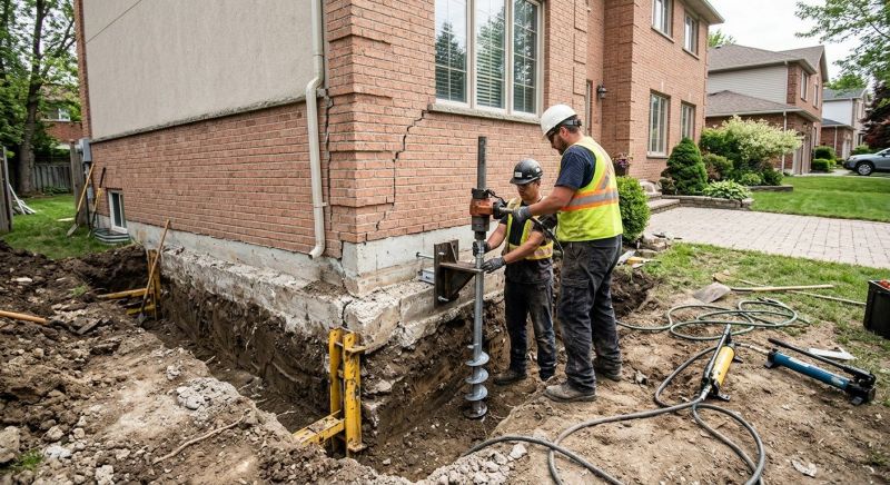 Sinking Foundation Repair in Duxbury, MA