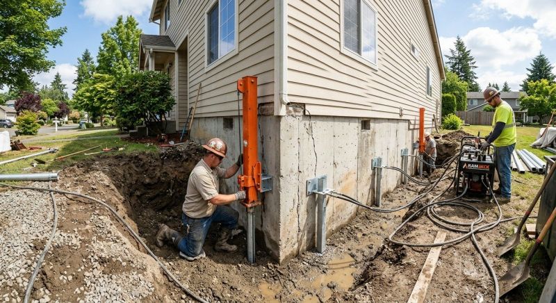 Sinking Foundation Repair in Hanover, MA