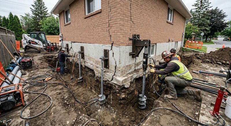 Sinking Foundation Repair in Hull, MA