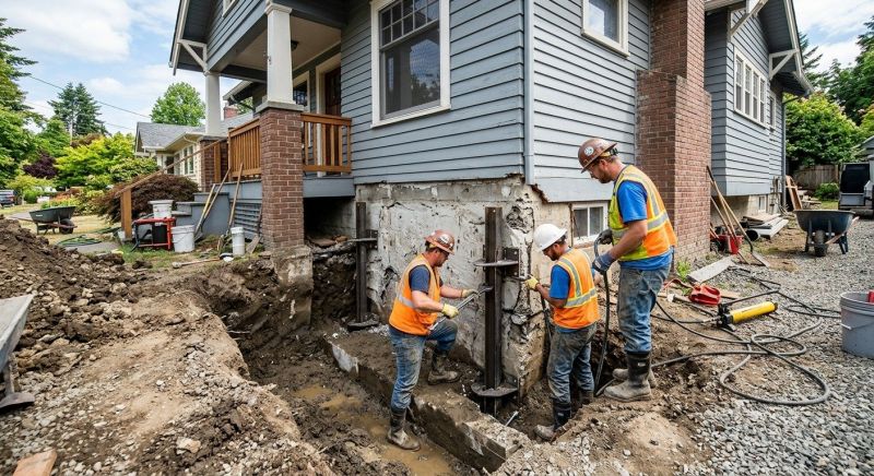 Sinking Foundation Repair in Hull, MA