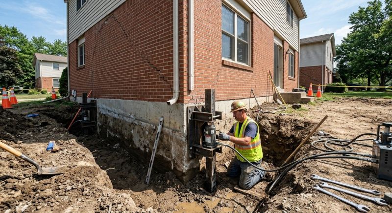 Sinking Foundation Repair in Jamaica Plain, MA