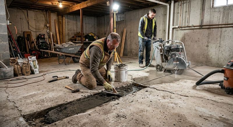 Slab Foundation Repair in Scituate, MA